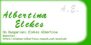 albertina elekes business card